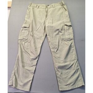 RailRiders Mens Cargo Hiking Pants Khaki Tan Ripstop Nylon Size Large outdoor